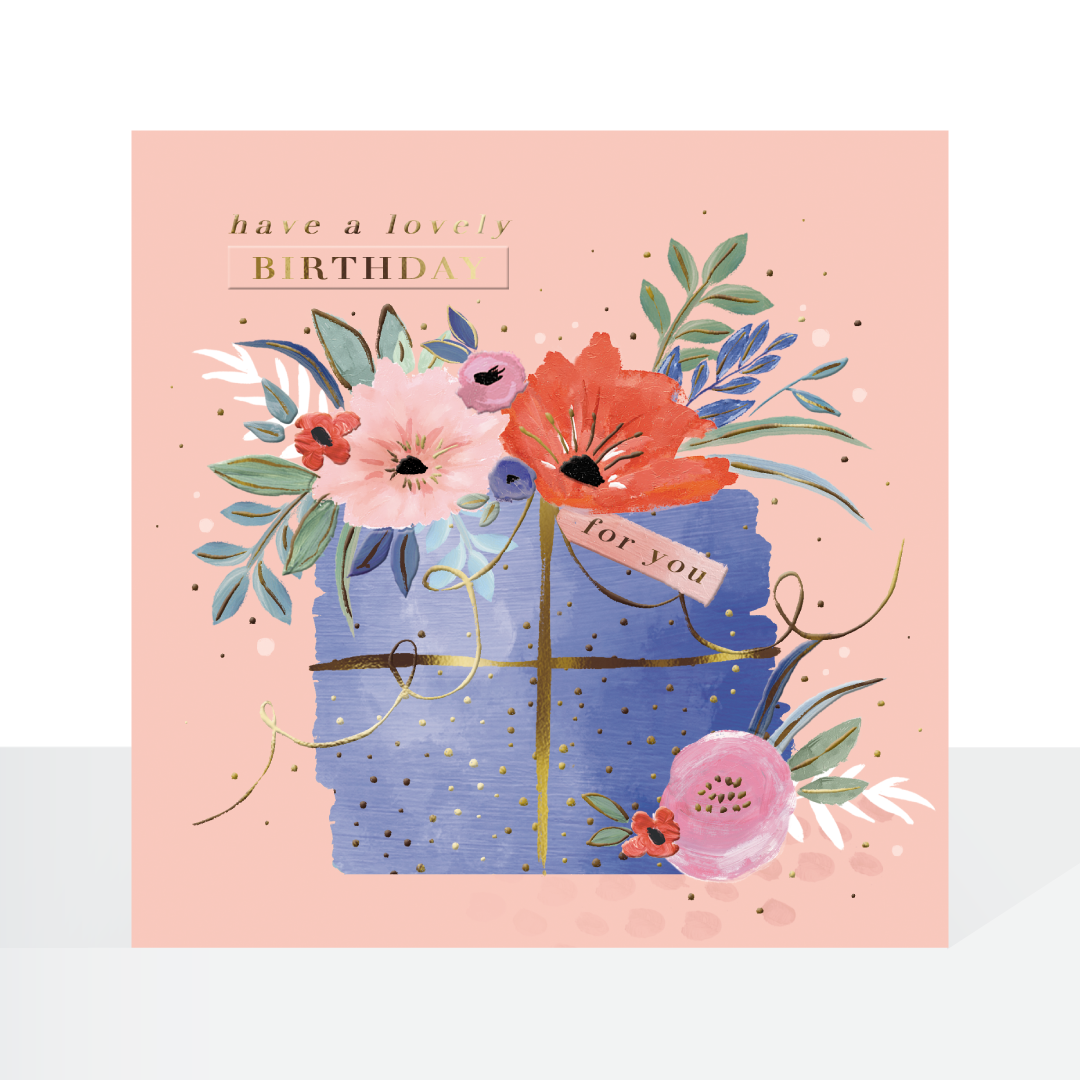 Bellini Fizz pretty present - birthday card