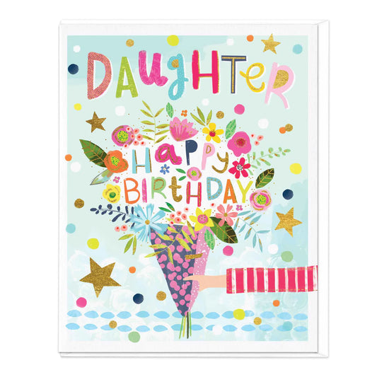 Daughter bright bouquet - card
