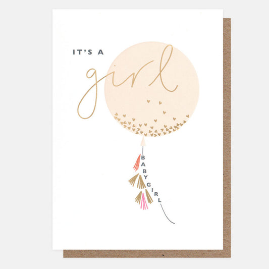 It’s a girl, balloon - Caroline Gardner card