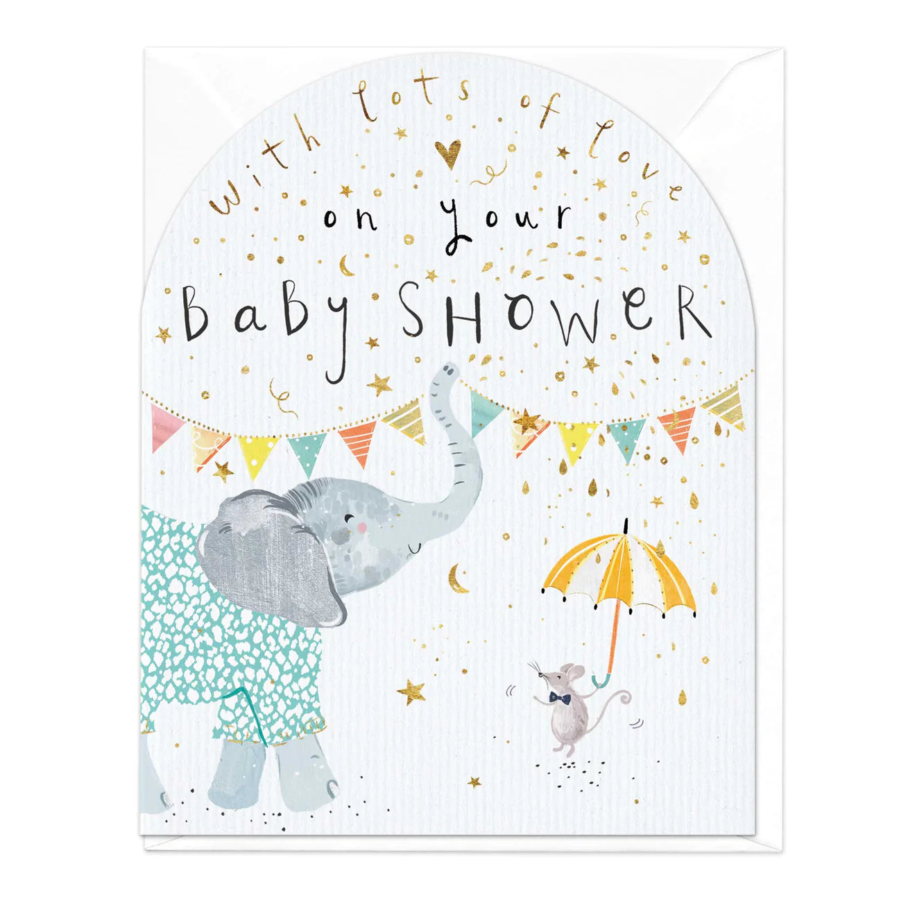 Baby shower elephants - card