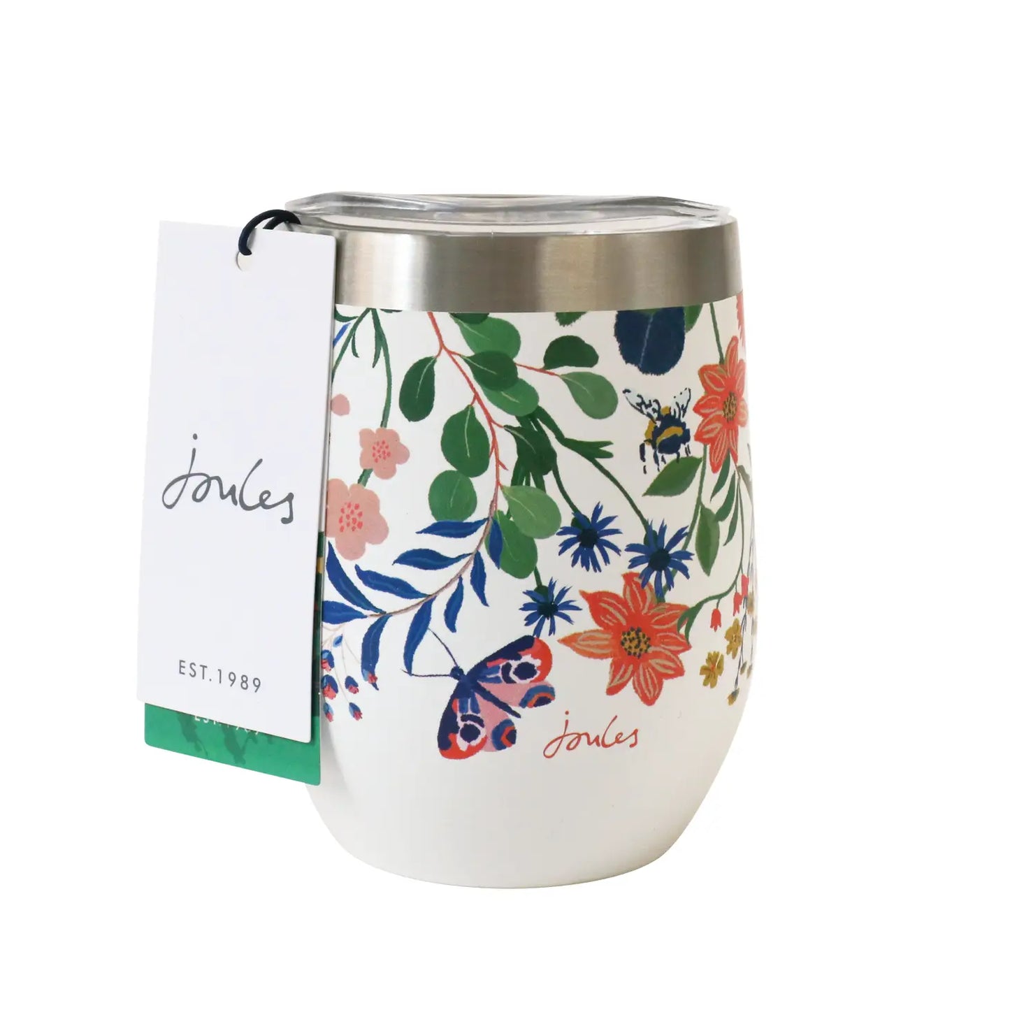 Joules floral travel mug