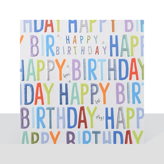 Happy birthday, text card