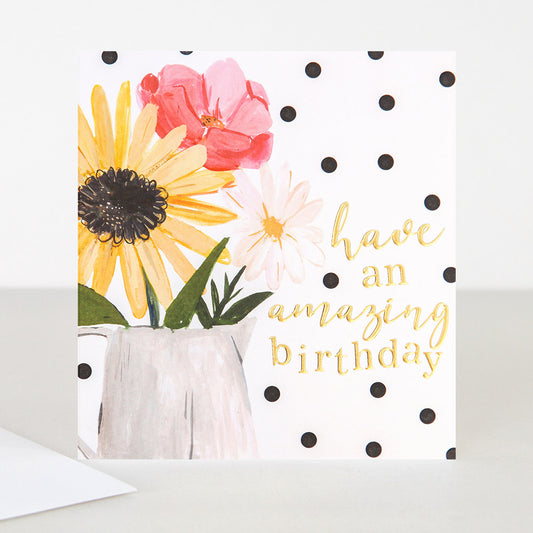 Have an amazing birthday, bouquet - card