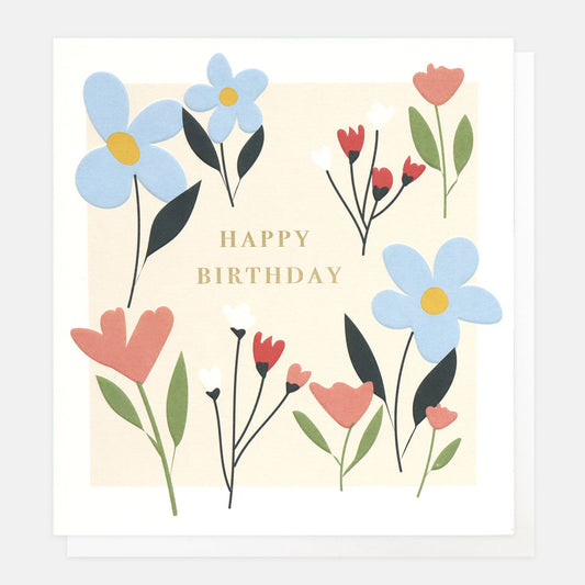 Happy birthday blooms - card