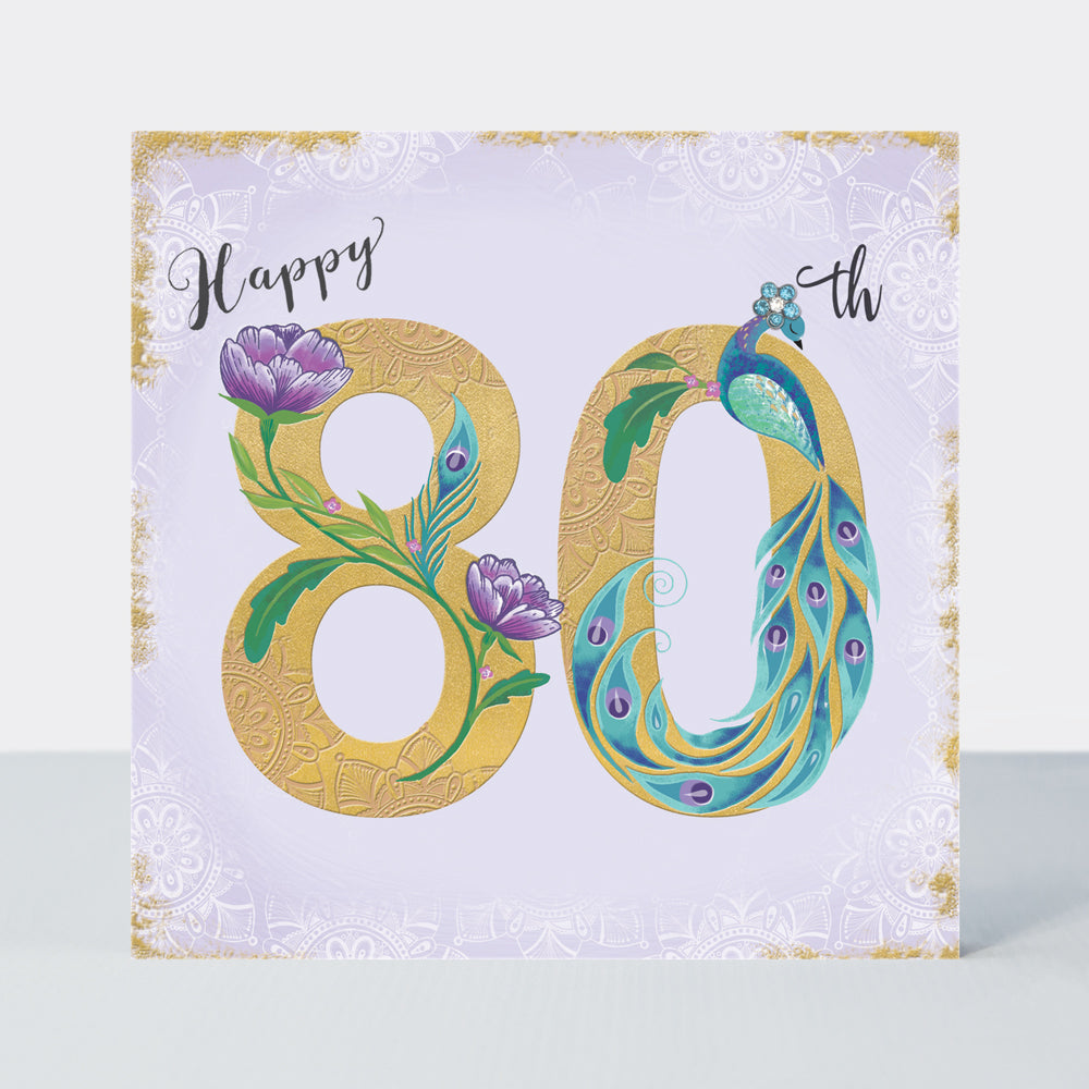 Ladies 80th birthday - Rachel Ellen Darjeeling card