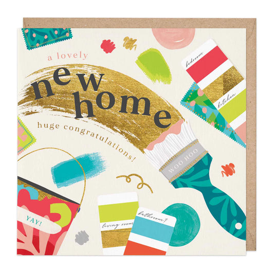 New home, paintbrush - card