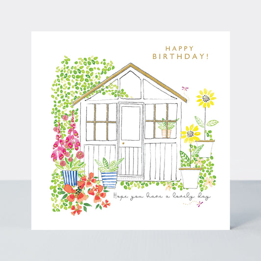 Happy birthday, greenhouse - Ellen Blossom card