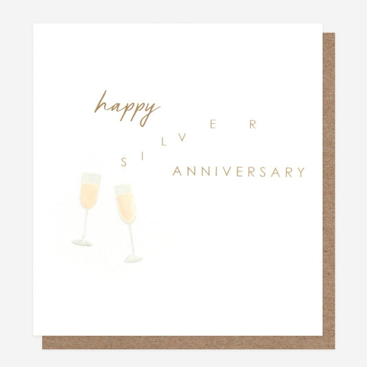 Happy Silver wedding anniversary - Caroline Gardner card