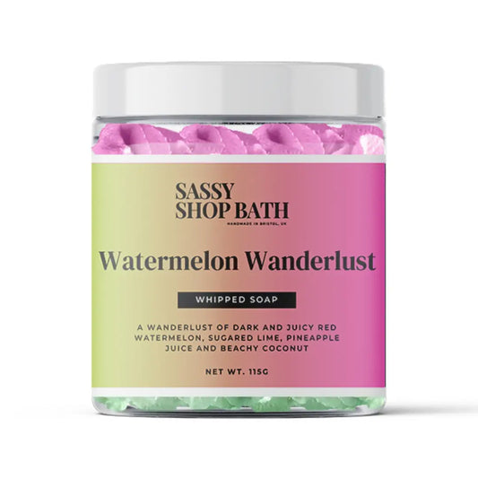 Watermelon wanderlust whipped soap