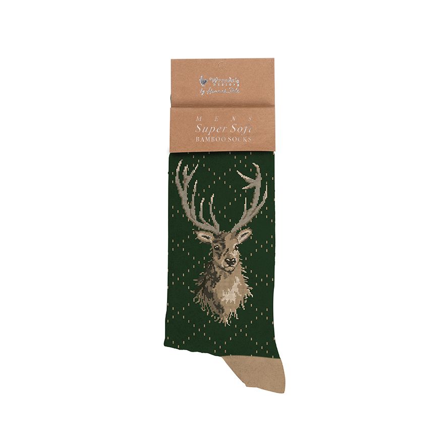 Stag bamboo socks - Wrendale Designs