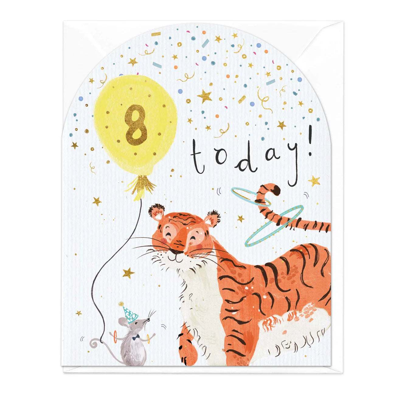 8 today tiger birthday - card