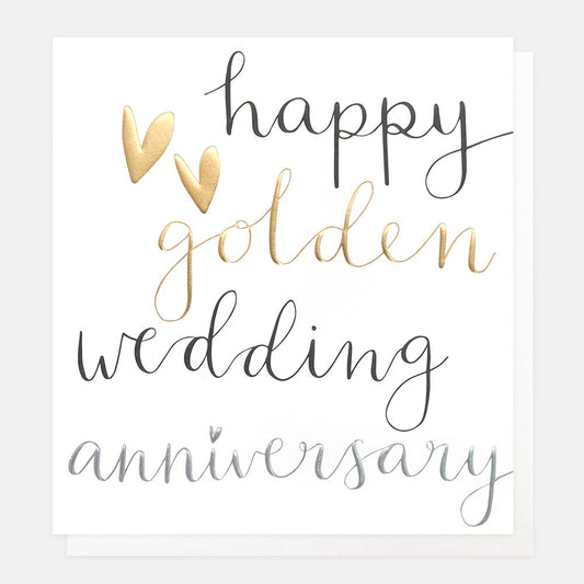 Golden wedding anniversary - Caroline Gardner card