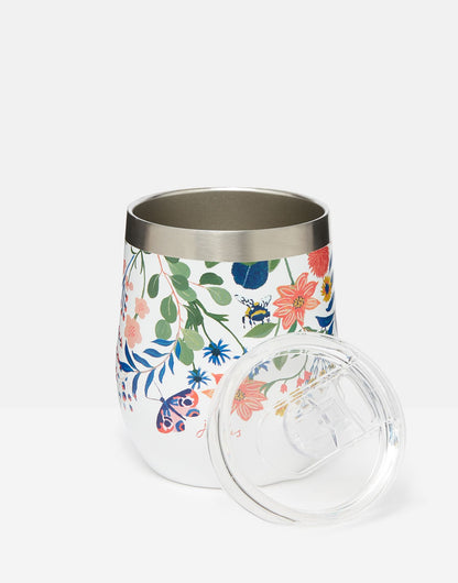 Joules floral travel mug