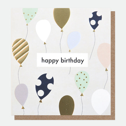 Happy birthday, balloons - card