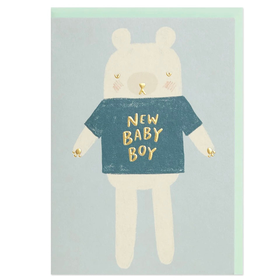 New baby boy - modern card