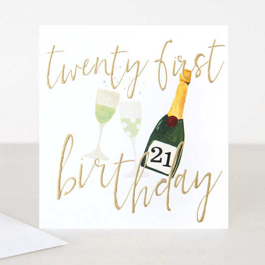 21st birthday bubbly - card