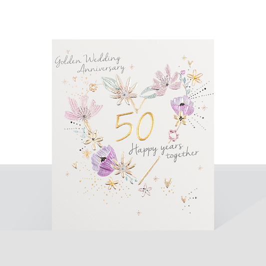 Golden 50th Anniversary - Amaretto card