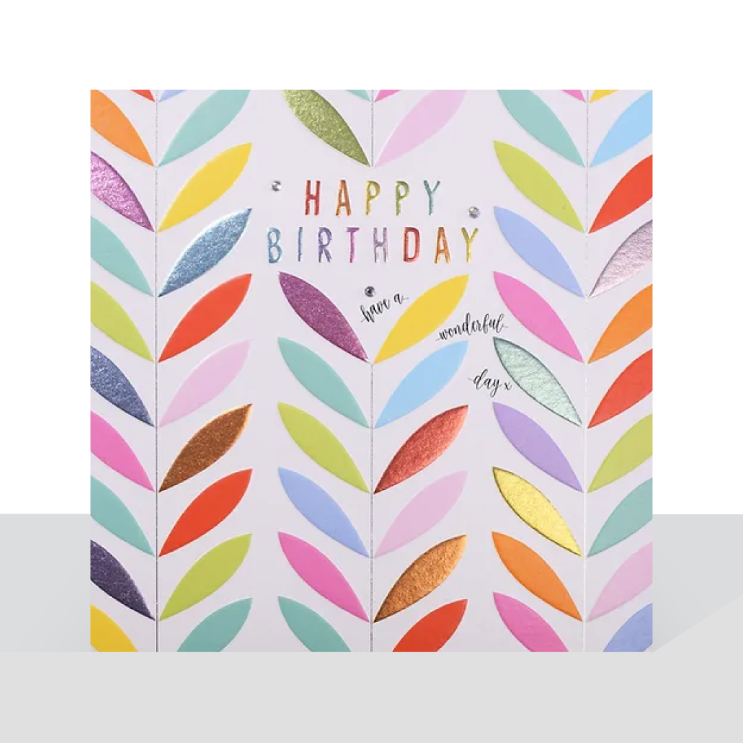 Happy birthday, bright petals card