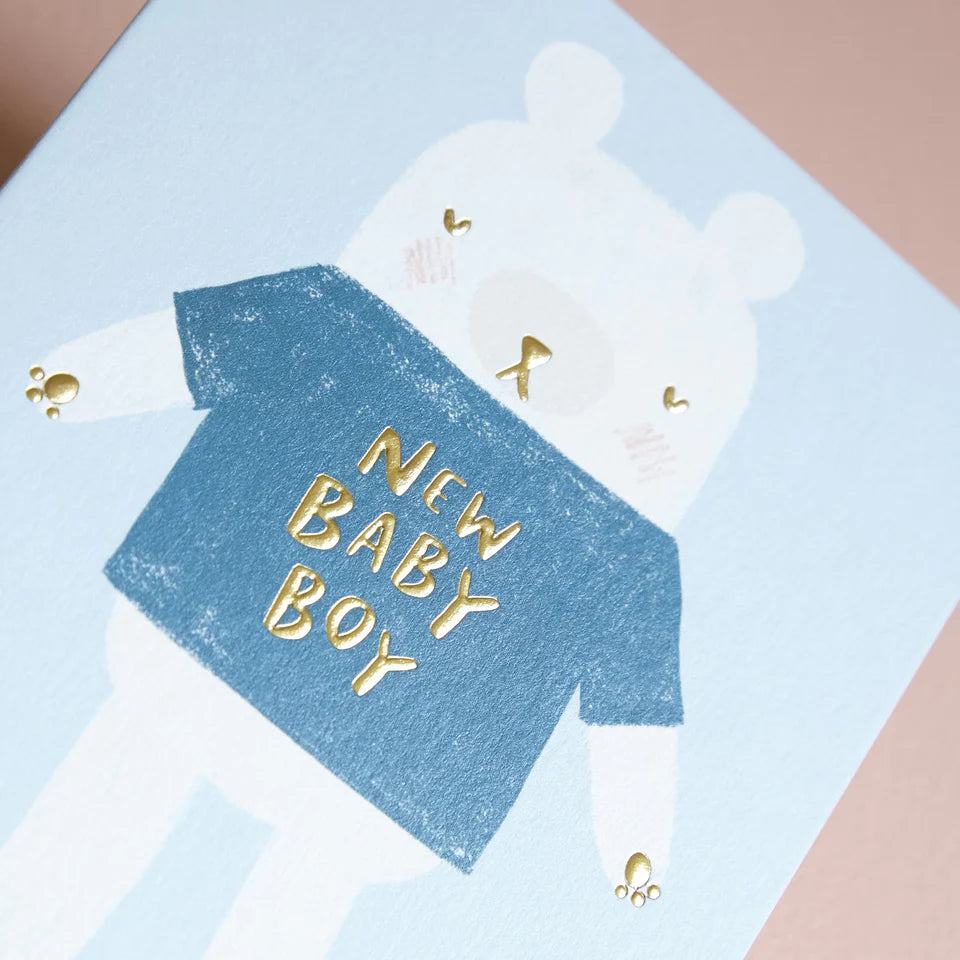 New baby boy - modern card