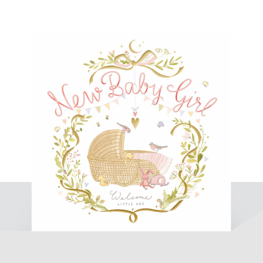 New baby girl - Woodmansterne card