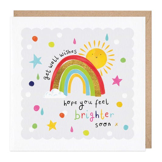 Get well wishes, rainbow - card