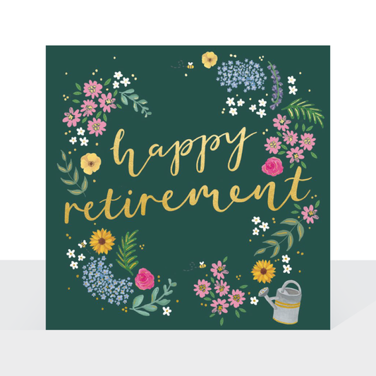 Happy retirement - floral card