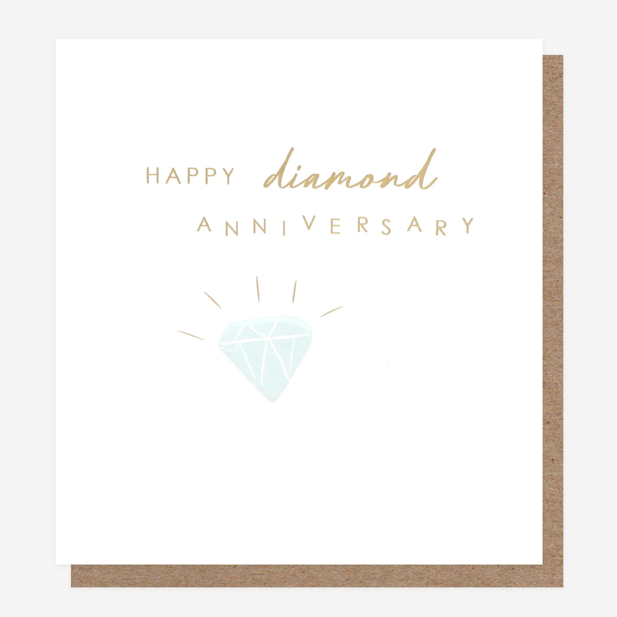 Happy Diamond wedding anniversary - Caroline Gardner card