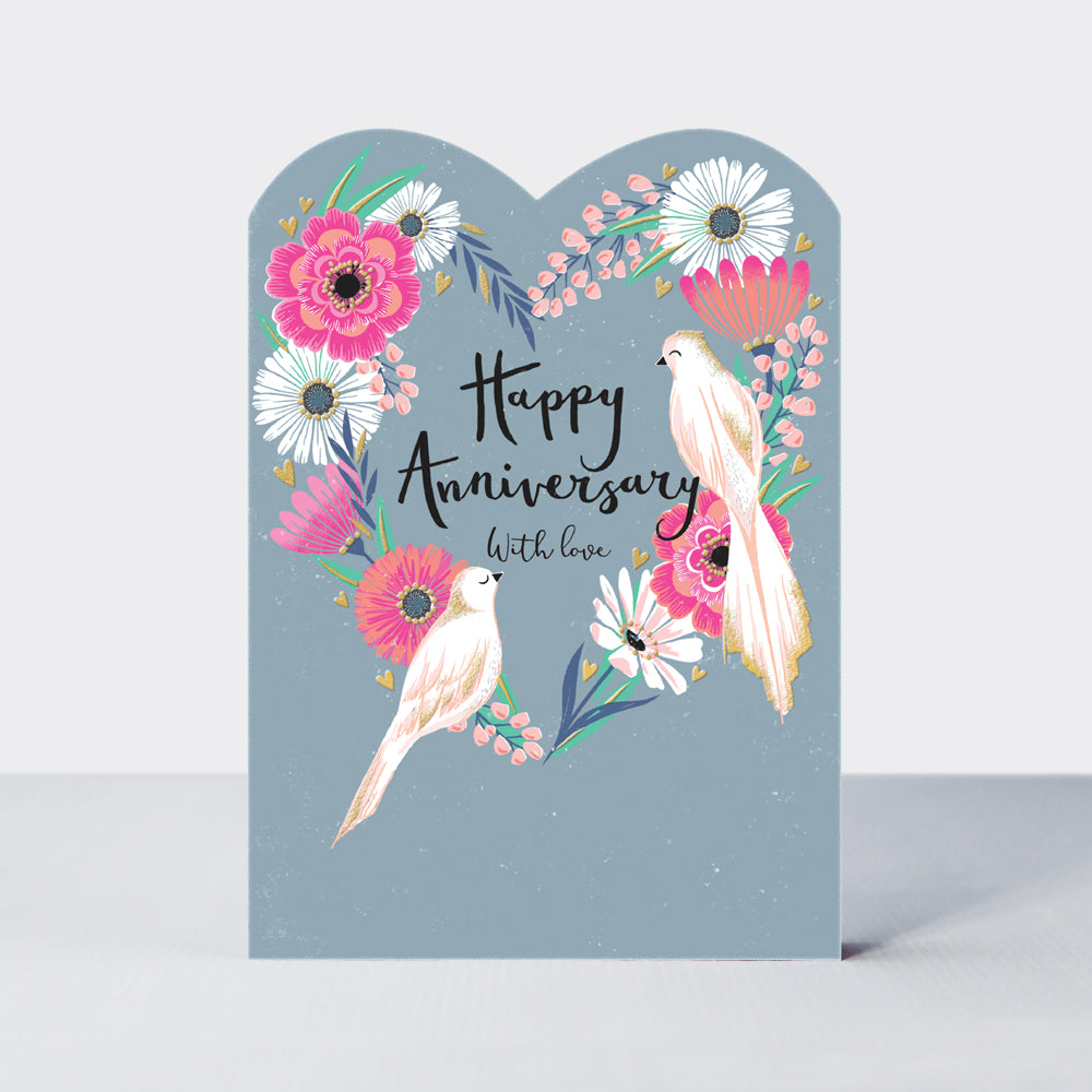 Happy anniversary birds - Rachel Ellen Delilah card