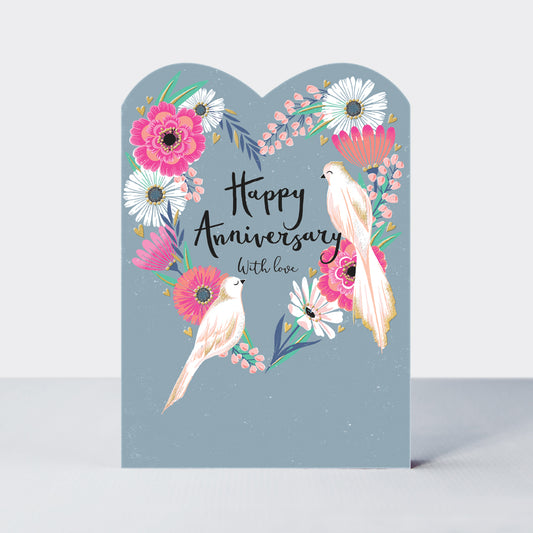 Happy anniversary birds - Rachel Ellen Delilah card