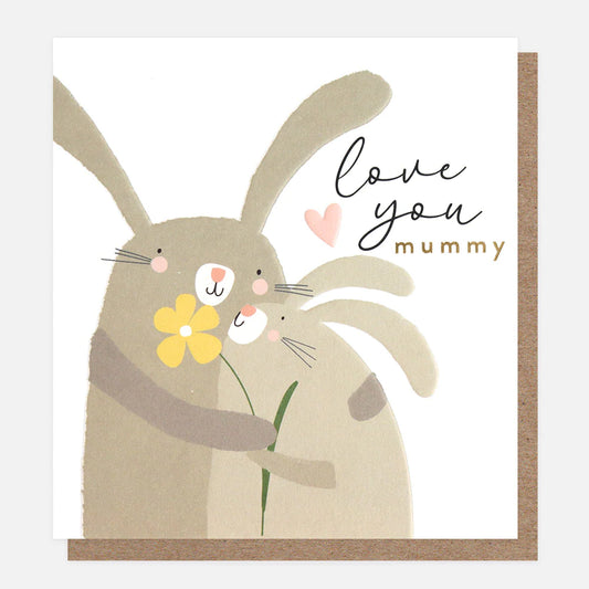 Love you Mummy, bunnies - card