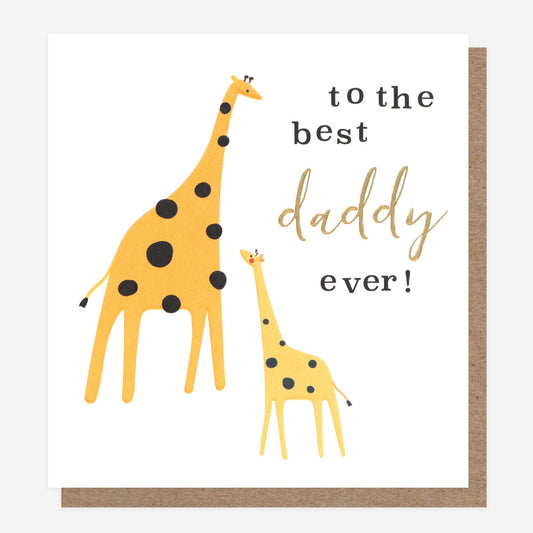 Best Daddy ever, giraffes - card