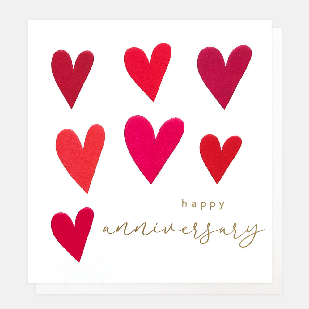 Happy Anniversary hearts - Caroline Gardner card