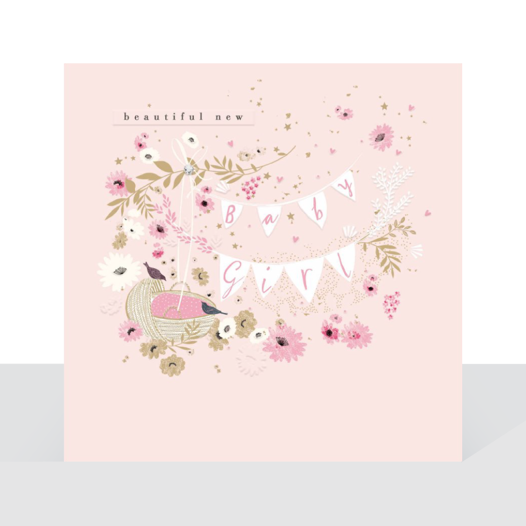 Beautiful new baby girl - card