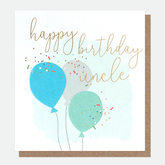 Happy birthday Uncle, balloons - Caroline Gardner card