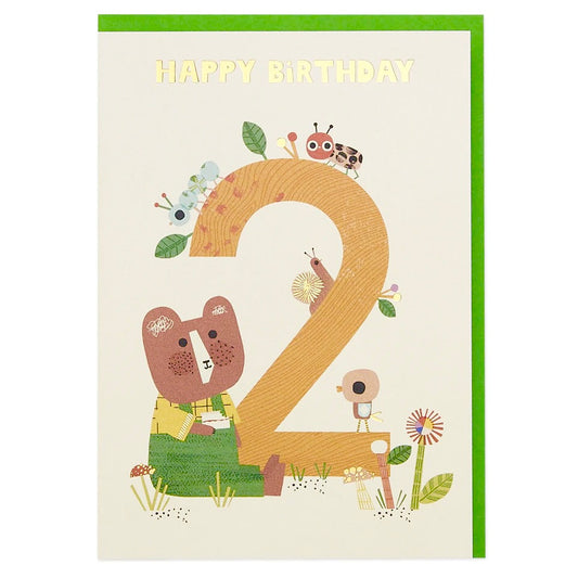 Bertie bear age 2 card