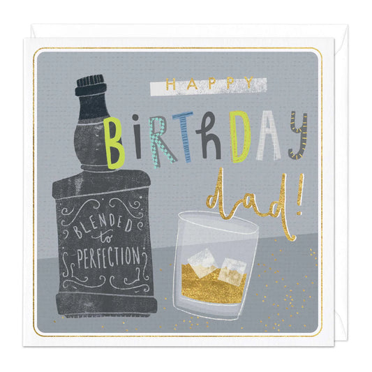 Happy birthday Dad, whiskey - Whistlefish card