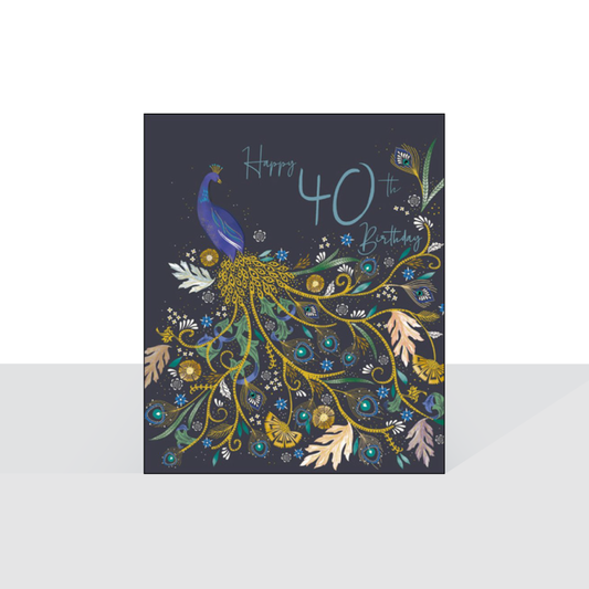 40th birthday National Trust florals - card