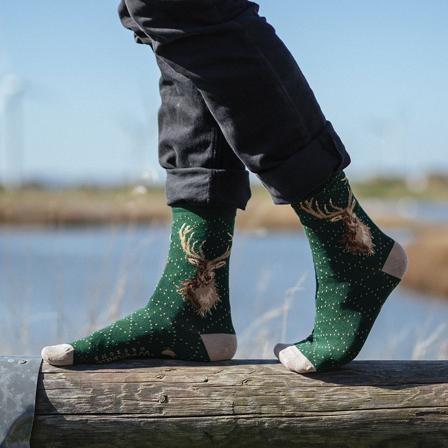 Stag bamboo socks - Wrendale Designs