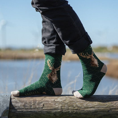 Stag bamboo socks - Wrendale Designs