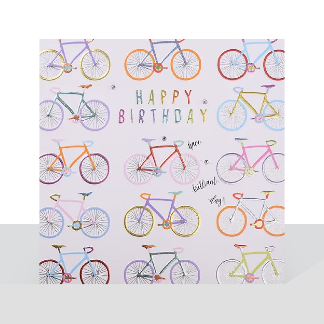 Happy birthday, bicycles card