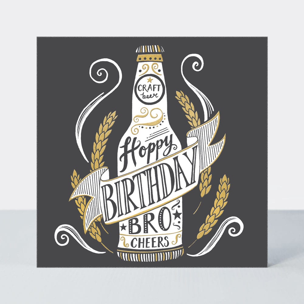 Hoppy Birthday Bro, cheers - Rachel Ellen card