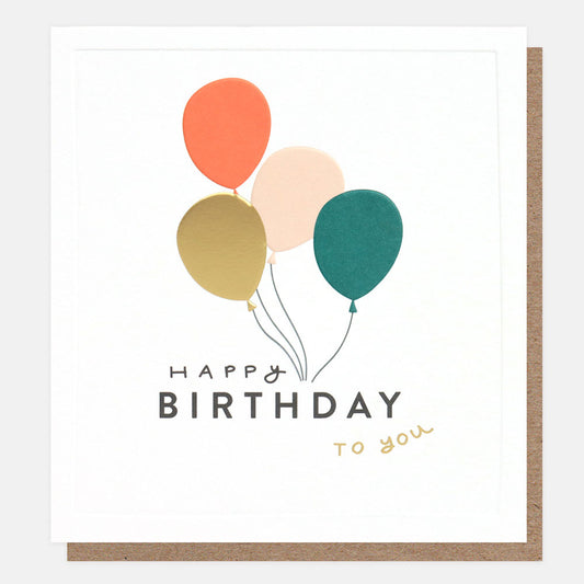 Happy birthday to you, balloons - card