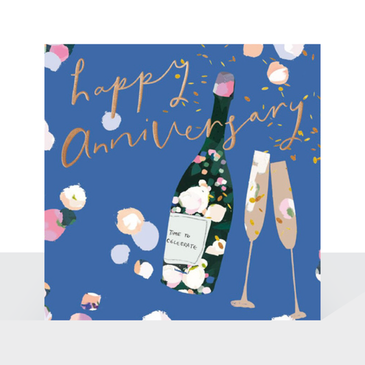 Happy Anniversary, time to celebrate - Stephanie Dyment card