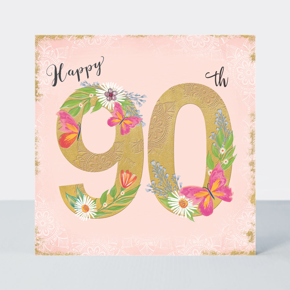 Ladies 90th birthday - Rachel Ellen Darjeeling card