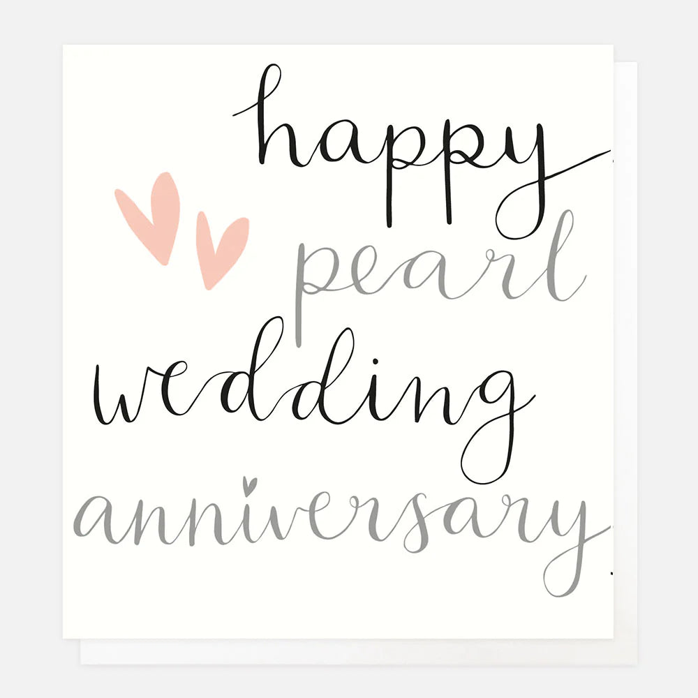 Pearl wedding anniversary - Caroline Gardner card