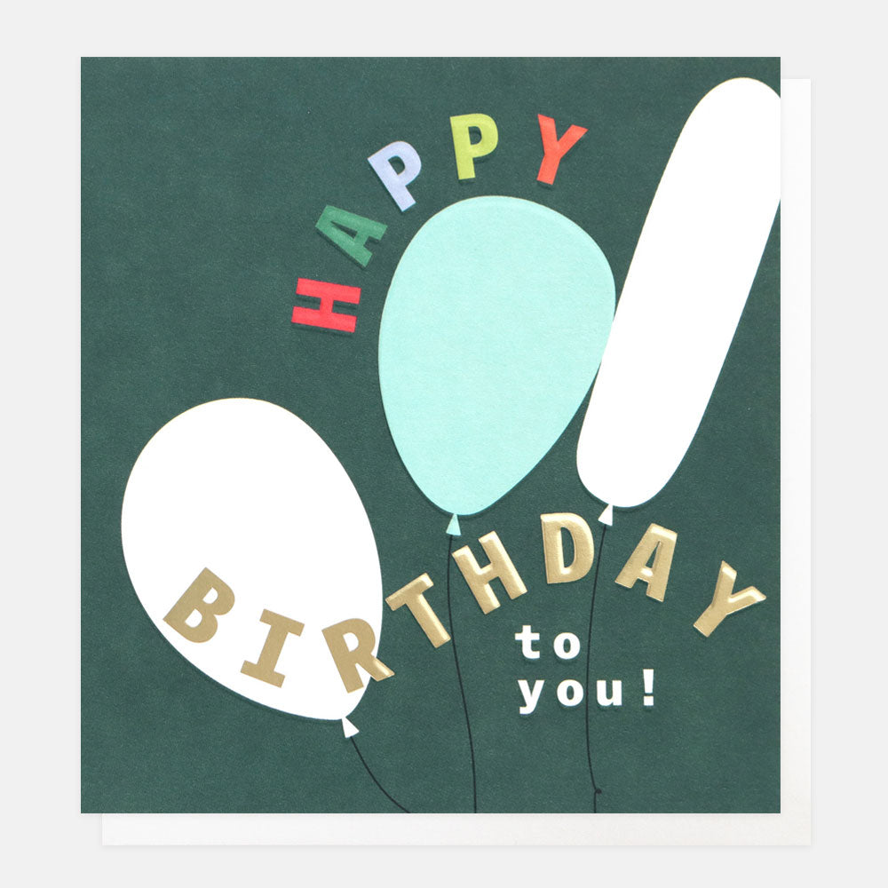 Happy birthday to you, balloons - card