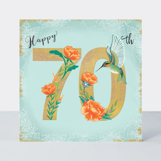 Ladies 70th birthday - Rachel Ellen Darjeeling card