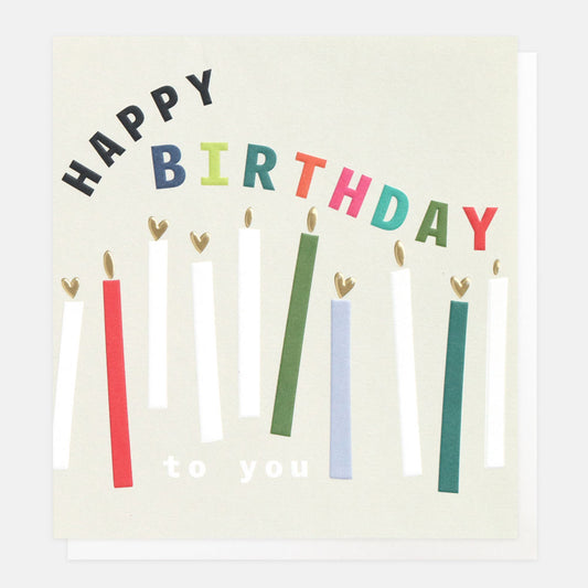 Happy birthday to you, candles - card