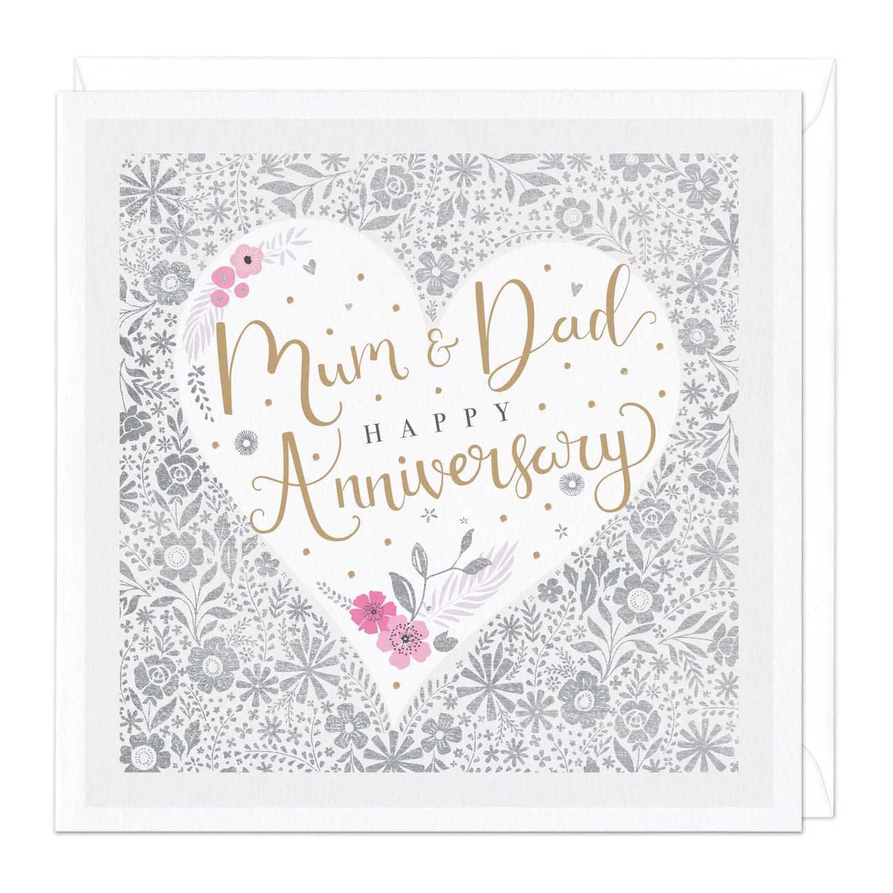 Mum & Dad happy anniversary - card