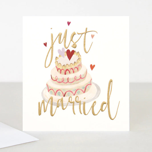 Just married cake - card